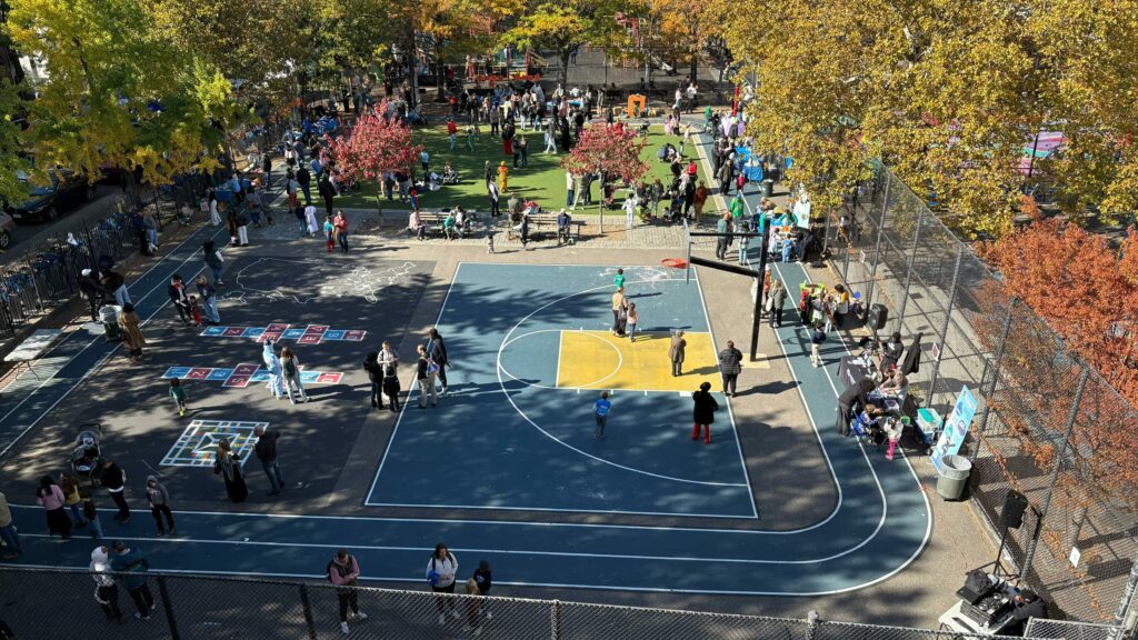 Track, blacktop, and turf at PS 282