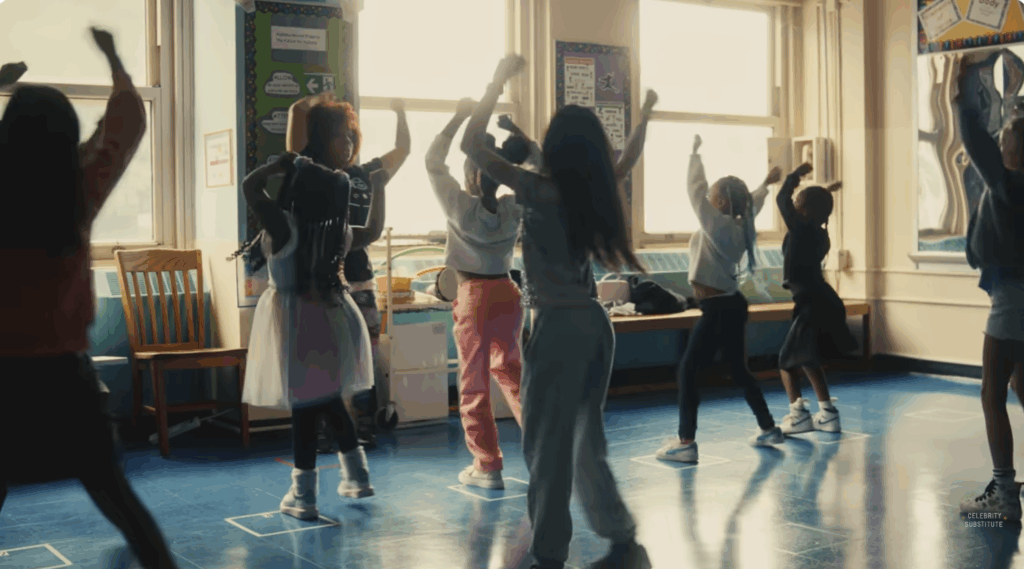 Students in dance class.